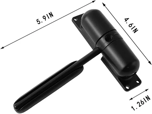 Vista 5 de Cierrapuertas automático de seguridad con muelle de seguridad, fácil de instalar para convertir puertas con bisagras en cierre automático