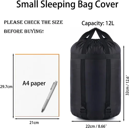 Vista 2 de MOOCY Saco de compresión para saco de dormir, 12L/24L/45L, saco de dormir, saco de dormir, organizador de sacos de dormir, gran sacos de dormir