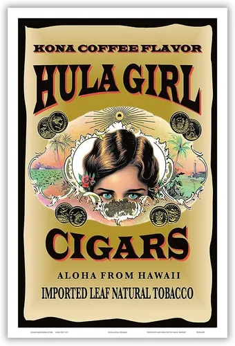 Hula Girl Brand Cigars - from Hawaii Poster Print