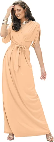 Vista 12 de KOH KOH Vestido largo plisado y modesto para mujer, para invitada de boda Negro