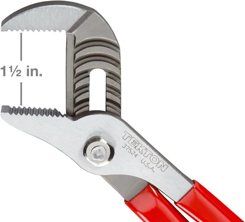 Vista 4 de TEKTON Juego de alicates para juntas de ranura, 3 piezas (7, 10, 13 pulgadas) 90394 Fabricado en Estados Unidos
