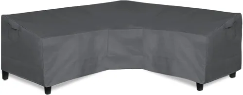 Vista 19 de Easy-Going Funda de sofá modular en forma de L para patio, funda impermeable para exteriores, funda resistente para muebles de jardín con marrón