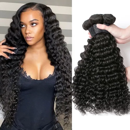 Vista 13 de Cabello humano rizado con cierre de encaje de 4 x 4, cabello humano prearrancado Jerry rizado ondulado 12A sin procesar brasileño virgen cierre