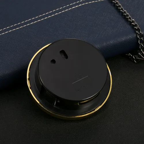 Vista 6 de Hicarer 2.8 Inch/ 70 mm Mini Quartz Clock Insert Round Clocks Head Insert Roman Number Replacement Movement White Face (Gold Trim)