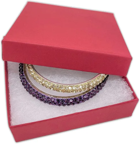 Vista 3 de TheDisplayGuys - Caja de regalo de papel de cartón, relleno de algodón, 100 unidades, metal, papel de aluminio