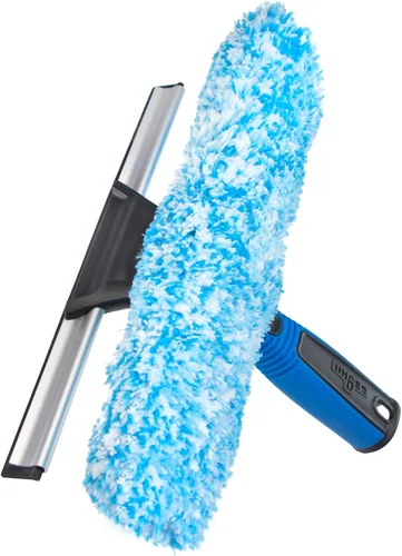 Vista 5 de Unger Professional 2 en 1 Escobilla de goma y Limpiador - Herramienta de limpieza de ventanas de 10” – Suministros de limpieza, escobilla de goma