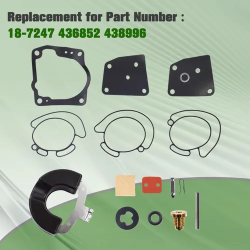 Vista 4 de ALL-CARB Kit de reparación de carbohidratos de repuesto para Johnson Evinrude V4 V6 (90-175hp) 18-7247 436852 438996
