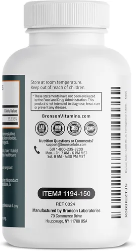 Vista 7 de Bronson Biotina 10,000mcg, mejora la salud del cabello, la piel y las uñas, vegetariano, sin OMG, 150 tabletas