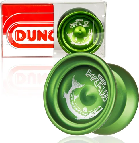 Vista 13 de Duncan Toys Barracuda - Yoyó sin respuesta de nivel profesional, rodamiento cóncavo y cuerpo de aluminio, azul con salpicaduras