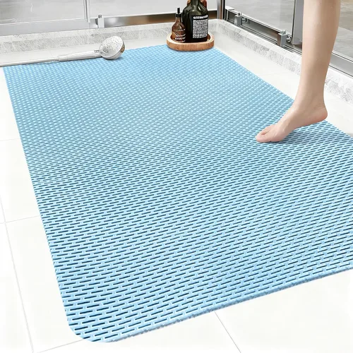 Vista 11 de Alfombrilla de ducha antideslizante: 35 x 24 pulgadas, extra grande para ducha interior, tapetes de ducha antideslizantes de PVC recortables, sin