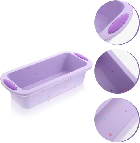 Vista 3 de Reusable Silicone Loaf Mold Non-Stick Bread Pan for Baking Bread, Brownies, and Cakes, Suitable for Home and Bakery Use