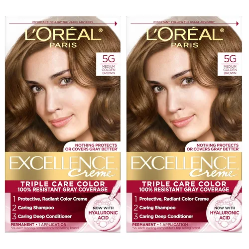 Vista 34 de L'Oreal Paris Excellence Creme - Coloración permanente para el cabello, rubio medio 8, 100 % de cobertura de canas, paquete de 2