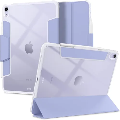 Vista 11 de Spigen Funda para iPad 10.2, iPad de 9ª/8ª/7ª generación (2021/2020/2019), Ultra Hybrid Pro con parte trasera transparente y soporte para lápices