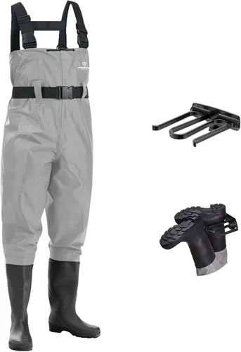 Vista 10 de Fishing Waders for Men, 2-Ply Nylon/PVC Waterproof Women Chest Wader with Boots, Bootfoot Hunting Waders