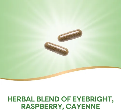 Vista 3 de Nature's Way Eyebright Blend, mezcla de hierbas, proyecto verificado sin OMG, sin gluten, vegano, 100 cápsulas