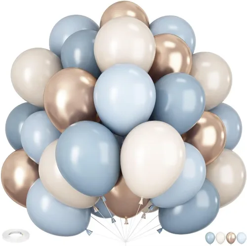 Vista 13 de Globos negros de oro rosa, 35 globos de 12 pulgadas para decoración de fiesta de cumpleaños de mujer