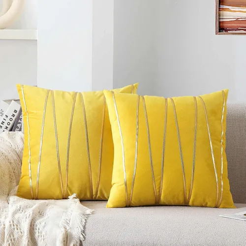 Vista 12 de WACOMECO - Juego de 2 fundas de cojín de terciopelo suaves, fundas decorativas para sofá, dormitorio, sala de estar, coche, 45,7 cm x 45,7 cm, negro