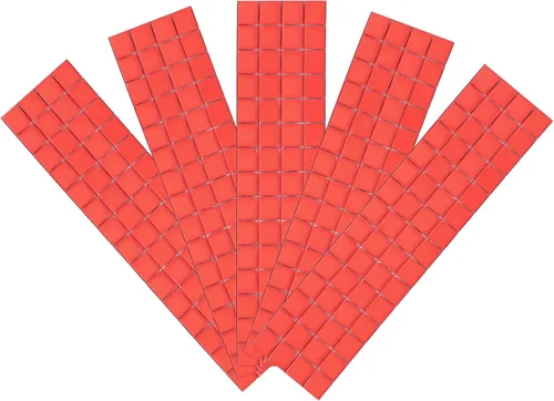 Vista 8 de uxcell 600 azulejos autoadhesivos de discoteca de 0.394 x 0.394 in, mini mosaico, azulejos cuadrados de vidrio para manualidades, bolas