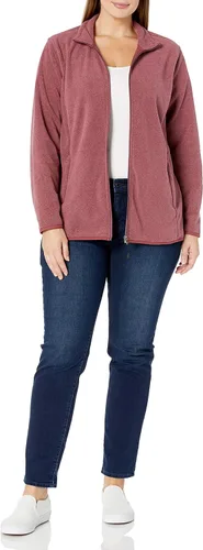 Vista 5 de Tienda Essentials - Chaqueta de vellón suave con cremallera completa y ajuste clásico para mujer (disponible en tallas extragrandes)