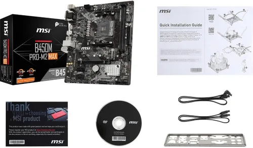 Vista 7 de MSI ProSeries AMD Ryzen 1ª y 2ª generación AM4 M.2 USB 3 DDR4 D-Sub DVI HDMI Micro-ATX placa base (B450M PRO-M2 Max) (B450MPM2MAX)