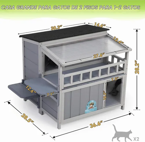 Vista 6 de Almohadilla de calefacción al aire libre para gatos, casa aislada con calefacción, refugio cálido para gatos con cama para mascotas con calefacción