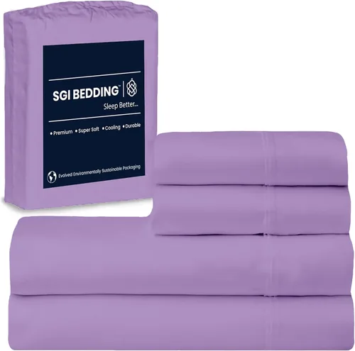 Vista 9 de SGI bedding Juego de sábanas de 1000 hilos California King - 100% de sábanas de algodón egipcio – Ropa de cama de lujo de bolsillo profundo de 16