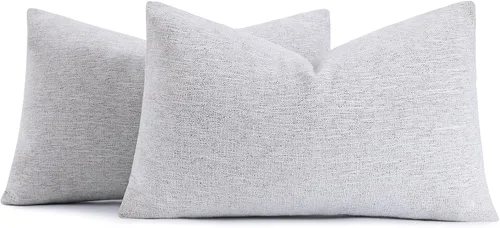 Vista 16 de decorUhome Juego de 2 fundas de almohada de felpilla de color caqui otoñal de 20 x 20 pulgadas