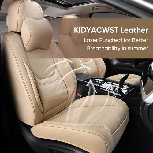 Vista 2 de Fundas de Asiento de Automóvil Accesorios Asiento Delantero Protector de Cojín de Cuero Transpirable Impermeable Funda de Asiento para Automóviles