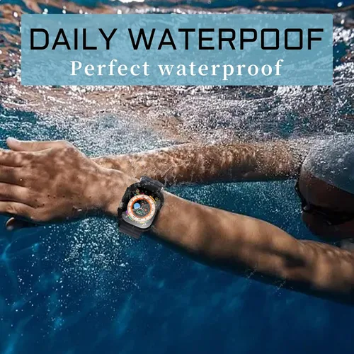Vista 6 de Funda protectora de policarbonato duro compatible con Apple Watch Series 8 Pro de 1.732 pulgadas, protector de borde y parachoques, funda para Apple