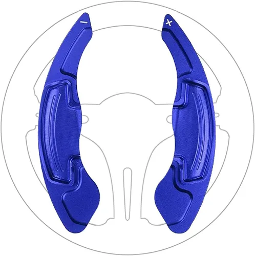 Vista 8 de Great-luck Juego de 2 extensiones de aluminio para palanca de cambios de volante (negro) para Honda Civic/Civic Hatchback