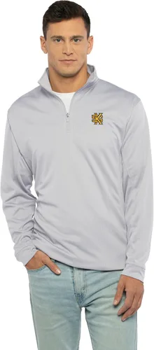 Vista 64 de Vantage Apparel NCAA Collegiate Micro Mesh Performance Gris Sudadera con cremallera de 1/4 para hombre