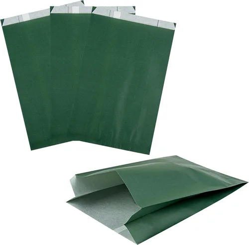 Vista 23 de Restaurantware Bag Tek - Bolsas de papel de 4.3 x 1.5 x 6.3 pulgadas para aperitivos, 100 bolsas desechables para papas fritas, a prueba de grasa