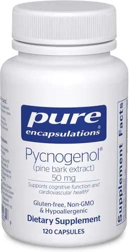 Vista 8 de Pure Encapsulations Pycnogenol (extracto de corteza de pino) 50 mg Suplemento hipoalergénico para apoyar la función cognitiva y la salud