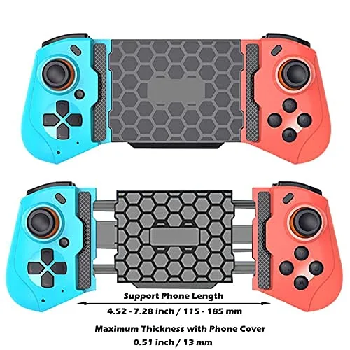 Vista 5 de Joso Mobile Game Controller for iPhone, Android, PC, Steam, Direct Play, 15 Hours Playtime, Phone Controller Gamepad Joystick for iPhone 14 13 12