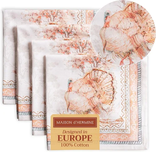 Vista 120 de Maison d' Hermine - Juego de 4 servilletas 100 % de tela de algodón lavable, decorar o regalar, hogar, cocina, comedor, fiestas de cóctel