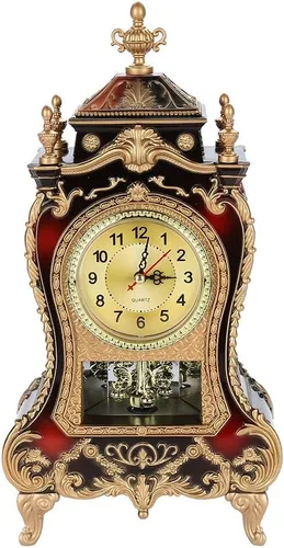 Wnvivi Reloj de mesa vintage, reloj despertador antiguo decorativo de escritorio, reloj despertador antiguo para decoración de oficina en el hogar,
