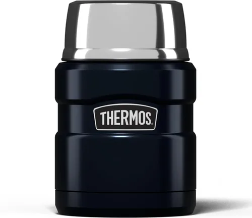 Vista 8 de Thermos Frasco de comida King de acero inoxidable, capacidad de 15.9 fl oz, elegante frasco multiusos para preparación diaria de alimentos, acero