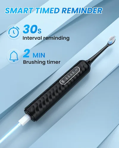 Vista 6 de UNINGOPI Cepillo de dientes eléctrico con hilo dental de agua, kit de limpieza de dientes 3 en 1 con 7 modos, combo de cepillo de dientes eléctrico
