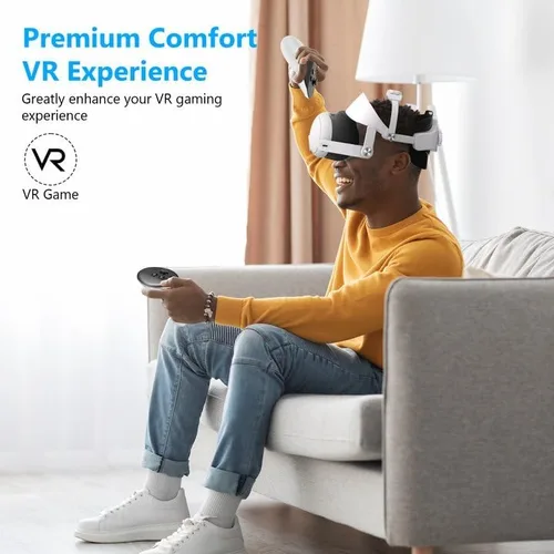 Vista 5 de Comfort Head Strap Compatible with Meta Quest 3 Accessories. MQ3 Elite Strap Replacement for Enhanced Support, Pressure-Free, Immersive VR Gaming