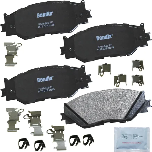 Vista 40 de Pastillas de freno delanteras semi-metálicas Bendix Priority1 CFM1774 para Ford Transit 2019-2017, Transit-150 2021-2015, Transit-250 2021-2015