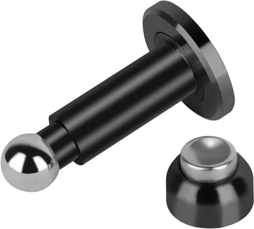 Vista 3 de Tope de puerta magnético de altura ajustable, tope magnético resistente, soporte de puerta de acero inoxidable 304 con montaje en pared y piso