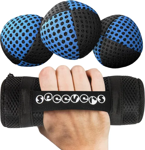 Pelotas para malabarismo Speevers, 3 pelotas para principiantes y profesionales, 14 colores disponibles, 2 capas de red y funda de transporte,