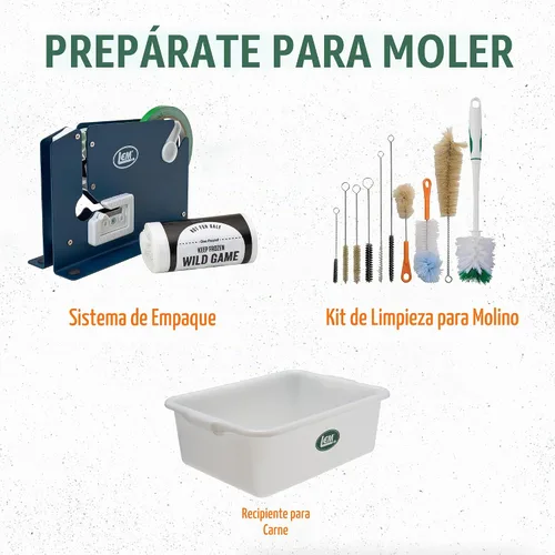 Vista 7 de LEM Products - Picadora a mano de acero inoxidable con pinzas para fijar n° 10