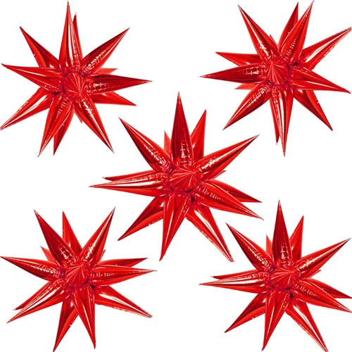 Vista 10 de ZAKVOOR 60 unidades de globos de estrella de 12 picos de papel de aluminio, globos de explosión para decoración de fiesta de Halloween, graduación