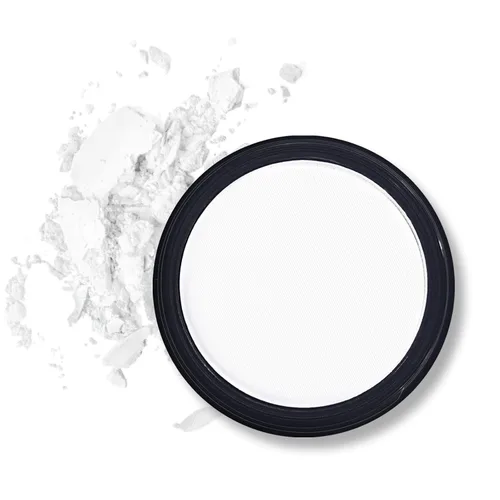 Erinde Paleta de sombra de ojos blanca mate, sombra de ojos en polvo prensado blanco, ultra mezclable, color pigmentado, larga duración, base de