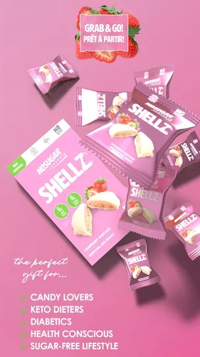 Vista 5 de No Sugar Keto Shellz - Bocadillo keto sin azúcar (0.00 oz) de golosinas para llevar, paquete de 30, envuelto individualmente, sin gluten, kosher