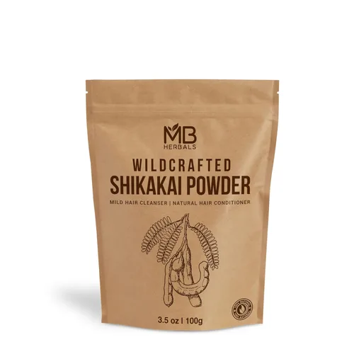 MB Herbals Polvo Shikakai puro 3.53 oz | 3.5 oz | 100% puro Acacia concinna Powder - Limpiador y acondicionador natural para el cabello