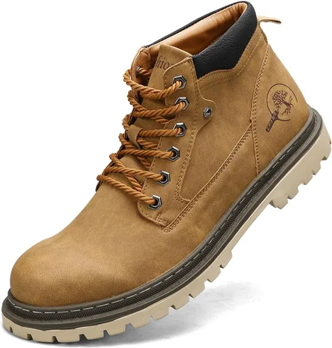 Shaire Botas Chukka de cuero para hombre | Botines con cordones para hombre | Botas cómodas casuales