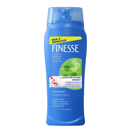 FINESSE Champú voluminizador Volumize + Strengthen, 13 onzas (paquete de 6), añade volumen y fuerza al cabello fino o fino para un cabello de