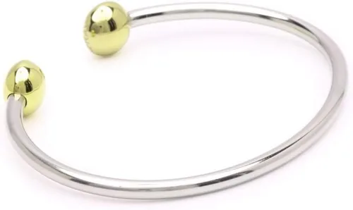 Vista 4 de QRAY Combo estándar de acero golf pulsera atlética hombres mujeres C en forma de salud pulsera de bienestar